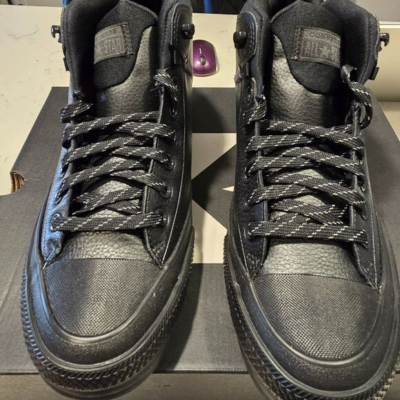 CONVERSE MENS CHUCK TAYLOR ALL STAR MALDEN STREET SNEAKER BOOT BLACK MENS 10 NEW - Picture 3 of 6